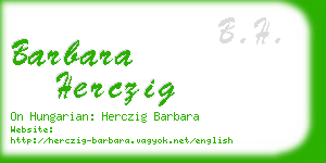 barbara herczig business card